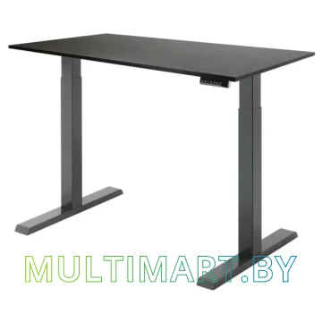 Стол для работы стоя ErgoSmart Electric Desk Compact 1380х800х18 мм (дуб мореный/черный) 